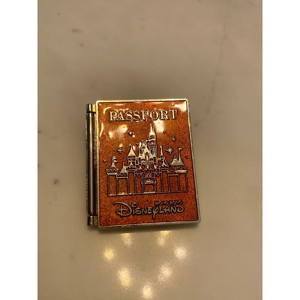 Rare Mickey Mouse Hong Kong Disneyland Passport Disney Trading Hinge Pin
